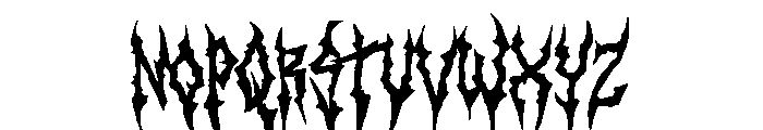 Gorewild Font LOWERCASE