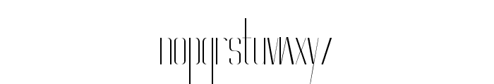 Gorgeous ExtraLight Font LOWERCASE