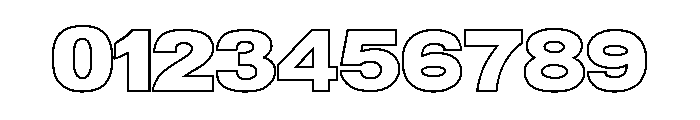Goride Sans Outline Font OTHER CHARS