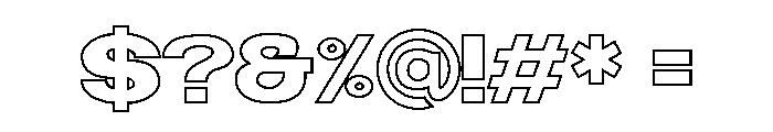 Goride Sans Outline Font OTHER CHARS