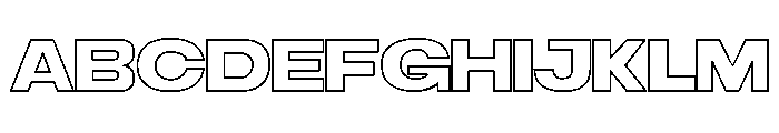 Goride Sans Outline Font UPPERCASE
