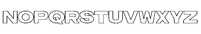 Goride Sans Outline Font LOWERCASE