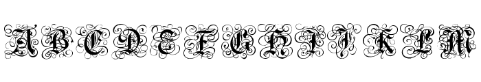 Gothic Flourish Font UPPERCASE
