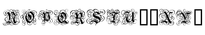 Gothic Flourish Font UPPERCASE