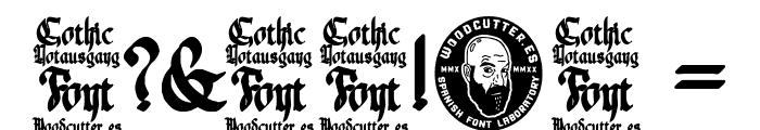 Gothic Notausgang Font OTHER CHARS