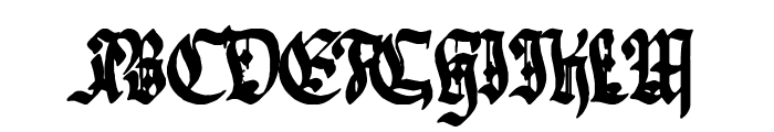 Gothic Notausgang Font UPPERCASE