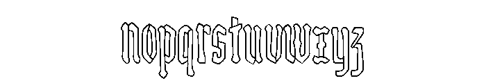 Gothic Orchestra Font LOWERCASE