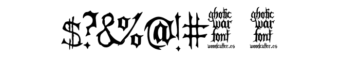 Gothic War Font OTHER CHARS