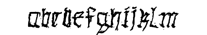 GothicHandDirty Bold Font LOWERCASE