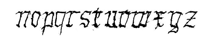 GothicHandDirty Font LOWERCASE