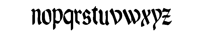 Gotica Prime Font LOWERCASE