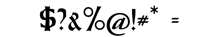 GotischWeissUNZ1A-Italic Font OTHER CHARS