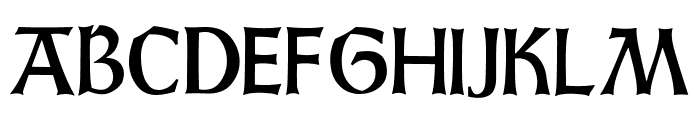 GotischWeissUNZ1A-Italic Font UPPERCASE