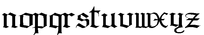 gotic ween Font LOWERCASE