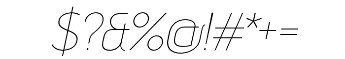 Advent Pro 100italic Font OTHER CHARS