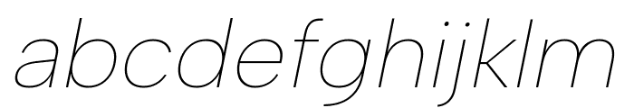 Albert Sans 100italic Font LOWERCASE