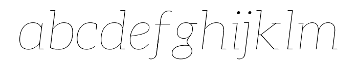 Aleo 100italic Font LOWERCASE