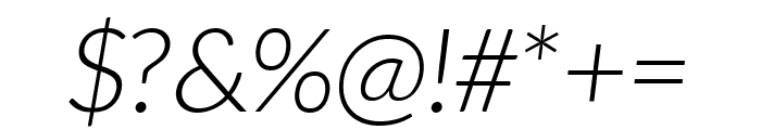 Aleo 300italic Font OTHER CHARS
