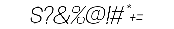 Anybody 200italic Font OTHER CHARS