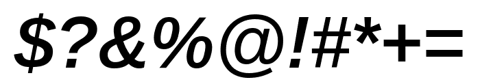 Arimo 600italic Font OTHER CHARS