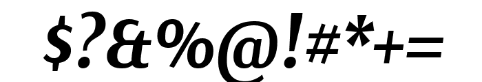 Arsenal SC 700italic Font OTHER CHARS