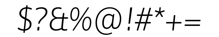 Asap 200italic Font OTHER CHARS