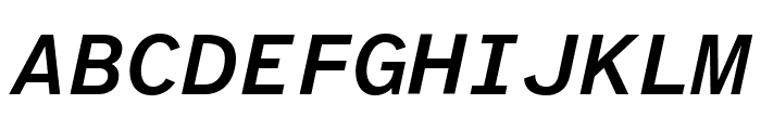 Atkinson Hyperlegible Mono 600italic Font UPPERCASE