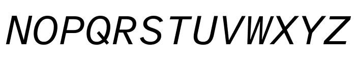 Atkinson Hyperlegible Mono Italic Font UPPERCASE