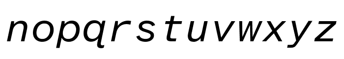 Atkinson Hyperlegible Mono Italic Font LOWERCASE