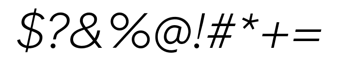 Atkinson Hyperlegible Next 200italic Font OTHER CHARS