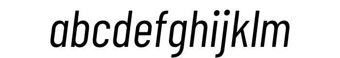 Barlow Condensed italic Font LOWERCASE