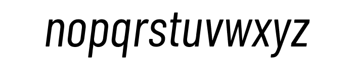 Barlow Condensed italic Font LOWERCASE