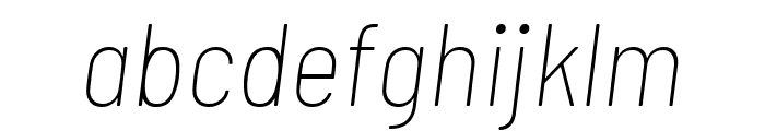 Barlow Semi Condensed 100italic Font LOWERCASE