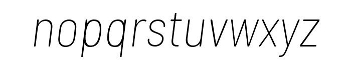 Barlow Semi Condensed 100italic Font LOWERCASE