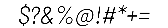Barlow Semi Condensed 300italic Font OTHER CHARS