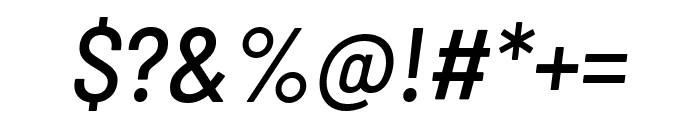 Barlow Semi Condensed 500italic Font OTHER CHARS