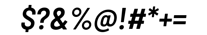 Barlow Semi Condensed 600italic Font OTHER CHARS