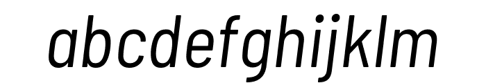 Barlow Semi Condensed italic Font LOWERCASE