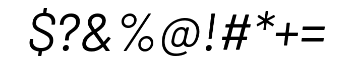 Barlow italic Font OTHER CHARS