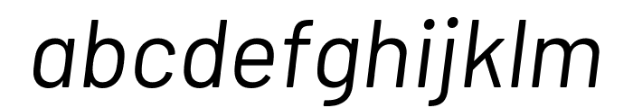 Barlow italic Font LOWERCASE