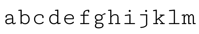 Cutive Mono regular Font LOWERCASE