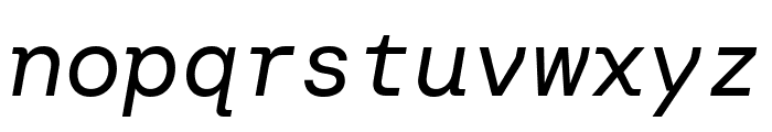 DM Mono Italic Font LOWERCASE