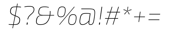 Exo 2 100italic Font OTHER CHARS