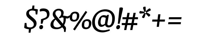 Faustina 500italic Font OTHER CHARS