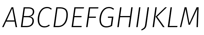 Fira Sans 200italic Font UPPERCASE