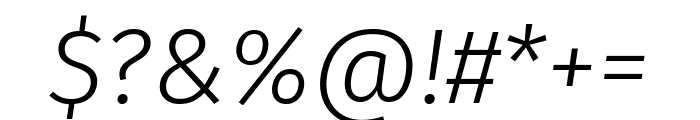 Fira Sans 300italic Font OTHER CHARS