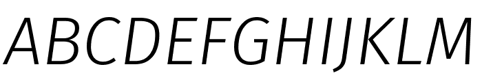 Fira Sans 300italic Font UPPERCASE