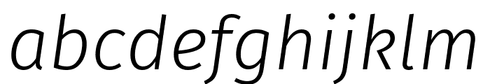 Fira Sans 300italic Font LOWERCASE