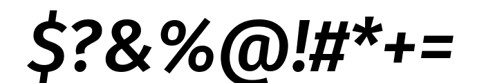 Fira Sans 500italic Font OTHER CHARS