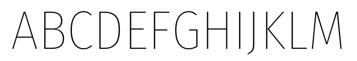 Fira Sans Condensed 100 Font UPPERCASE